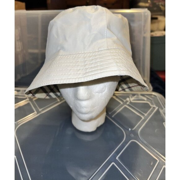 Khaki Reversible Plaid Reversible Bucket Hat - Picture 1 of 9